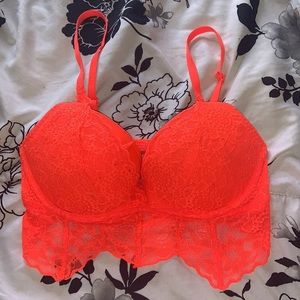 VS PINK Lace Bralette Orange